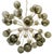 Italian sputnik chandelier with 40 smoky Murano glass globes mounted on brass frame in satin brass finish / Made in Italy...