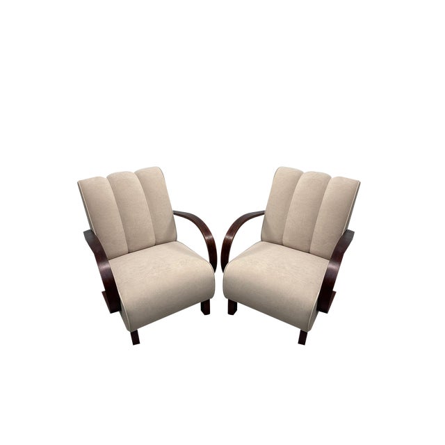 Set of Armchairs attributed to Jindrich Halabala for Up Závody, 1960s For Sale