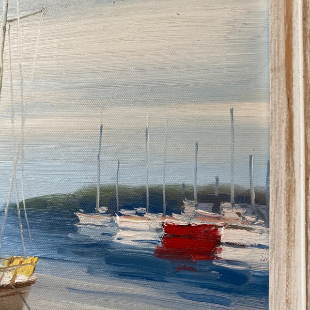 1970s Nautical Seascape Painting, Framed For Sale - Image 4 of 7
