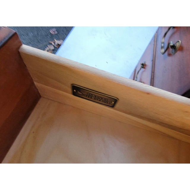 1960s Mid-Century Drexel Heritage Georgian Style Mahogany Chests - Pair For Sale - Image 5 of 6