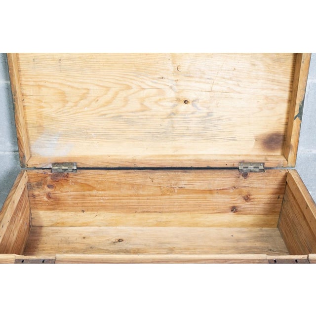Wooden Military Chest, Early 1900s For Sale - Image 4 of 9