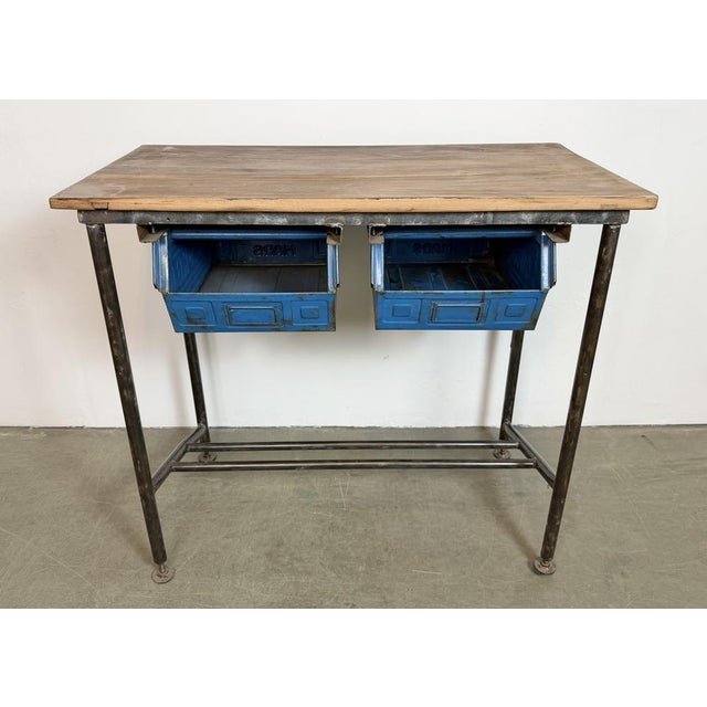 Vintage Industrial Worktable, 1960s For Sale - Image 18 of 18