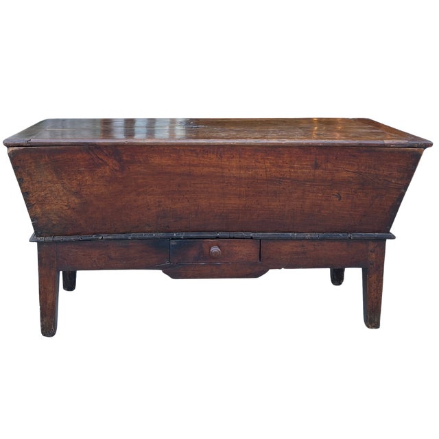 A wonderful late 19th-century French oak kneading table, originally used for preparing and proofing bread dough in the...