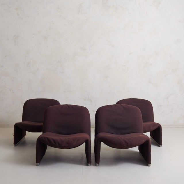 Italian ‘Alky’ Chair in Brown Upholstery Attributed to Giancarlo PIretti for Castelli, 1969 For Sale - Image 4 of 11