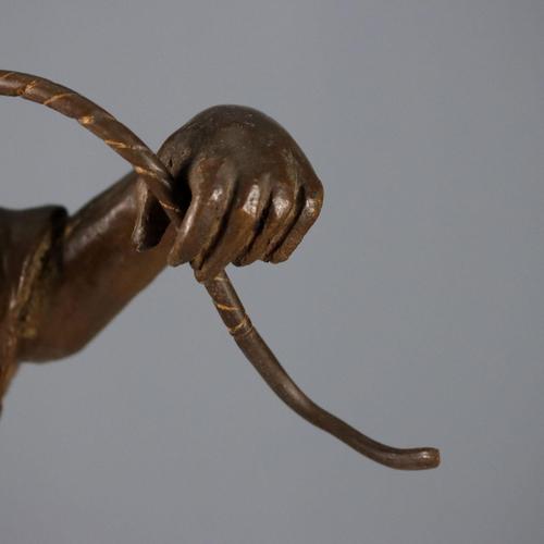 Shepherd with Herds Bronze Sculpture by G. Morlaiter For Sale - Image 6 of 11