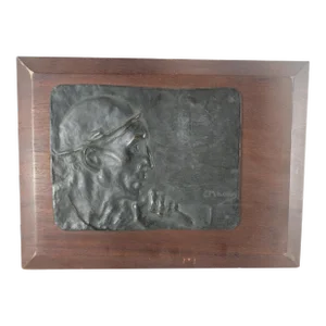19th Century French Belgian Bronze Relief Plaque by Constantin Meunier