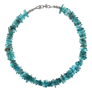 Ajd 18 Inch Highly Polished Elongated Nuggets of Transparent Apatite For Sale