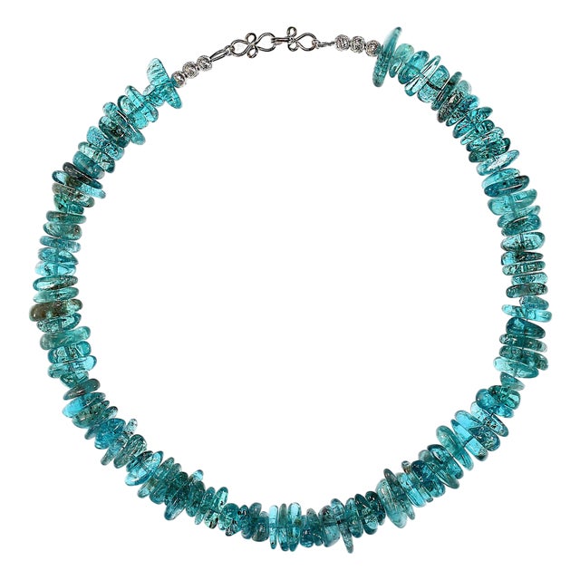 Ajd 18 Inch Highly Polished Elongated Nuggets of Transparent Apatite For Sale