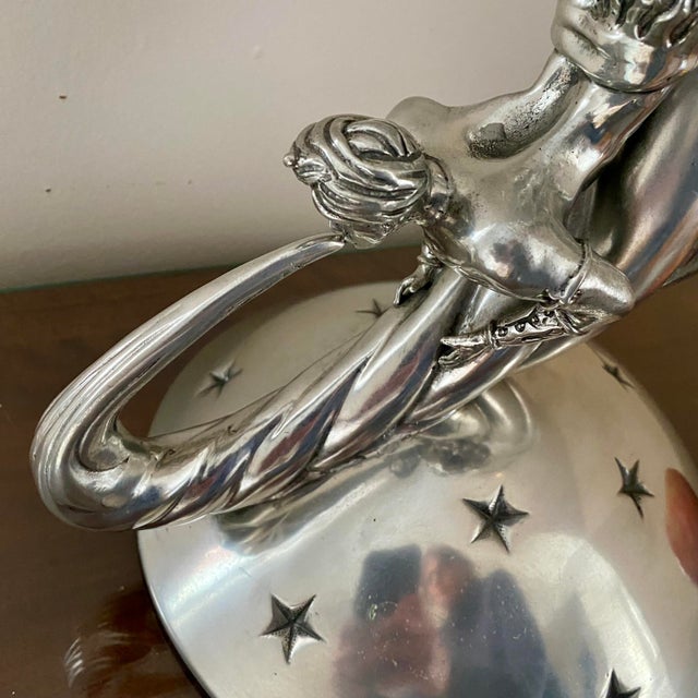 Piero Figura Pewter Wine Chiller Vase Centerpiece for Neiman Marcus For Sale - Image 15 of 15