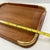 Mid Century Modern Good Wood Genuine Teak Serving Tray With Brass Accents | Danish Modern Butler Tray | Vintage For Sale - Image 10 of 10