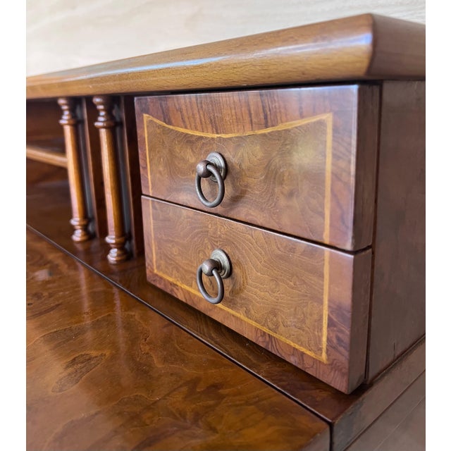 Early 20th Century French Walnut Venner Desk, 1940s For Sale - Image 14 of 18