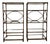 Rattan and Smoked Glass Shelves, 1960s, Set of 2 For Sale