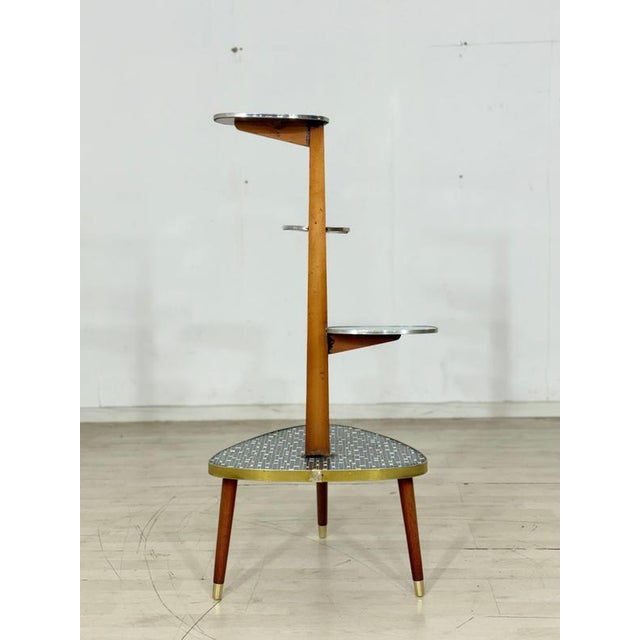 Wood Vintage Tiered Kidney-Shaped Table or Plant Stand For Sale - Image 7 of 10