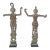 Life-Sized Burmese Wooden Teak Nat Statue Spirit Guardians Pair, Early 20th Century For Sale