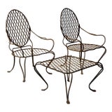 Pair of Rose Tarlow Twig Armchairs and Side Table, Attributed, 3 Pieces For Sale