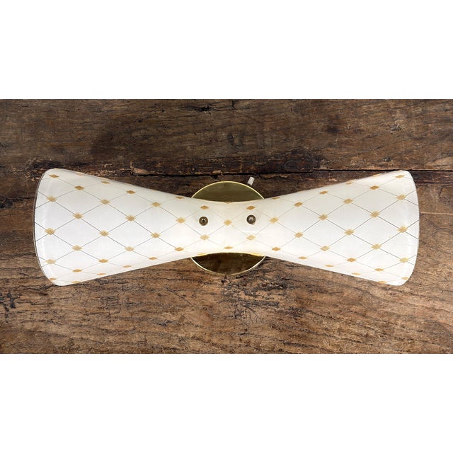 Metal Vintage Mid Century Modern Bowtie Wall Sconce Light Fixture by Moe Lighting For Sale - Image 7 of 9