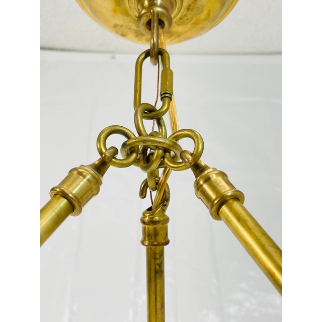 Oil Rubbed Solid Brass Chandelier by Chapman & Mayers for Visual Comfort For Sale - Image 11 of 17