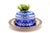 Cheese Bowl in Blue Cut Glass with Silver Plate, Set of 2 For Sale - Image 3 of 7