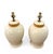 Hollywood Regency Hollywood Regency Ivory Ceramic & Rattan Ginger Jar Table Lamps - A Pair For Sale - Image 3 of 10