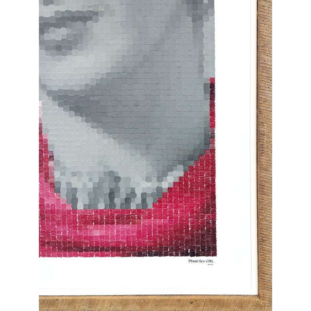 Francisco Vital "Frida Kahlo in Rebozo" Contemporary Pop Art Inspired Pixel Portrait Painting, 2021 For Sale In Houston - Image 6 of 10