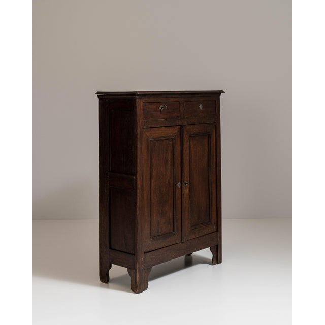 19th Century French Dark Brown Neoclassical Cabinet in Originall Patina For Sale - Image 10 of 15