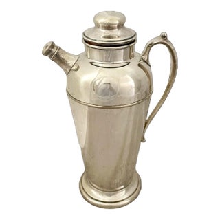 Vintage Crescent Silverware MFG Co. Silver Plated Cocktail Shaker Art Deco For Sale