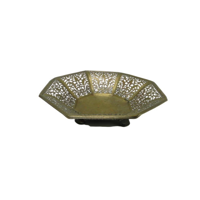 Art Nouveau Style Openwork Bowl, Belgium, 1950s, in Very Good conditions. Designed 1920 to 1949