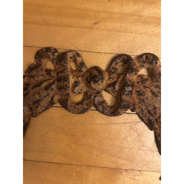 Late 19th Century Vintage Cast Iron Wreath For Sale - Image 5 of 7