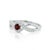 Not Yet Made - Made To Order 925 Sterling Silver Infinity Twist Garnet & Cubic Zirconia Ring For Sale - Image 5 of 7