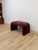 Postmodern Mid 20th Century Postmodern Burgundy/Mauve Upholstered Curved Bench Vintage Sculptural Seating For Sale - Image 3 of 9