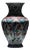 Handmade Ceramic Iznik Vase (Faceted Form) Red Tulip and Blue Arch Pattern For Sale