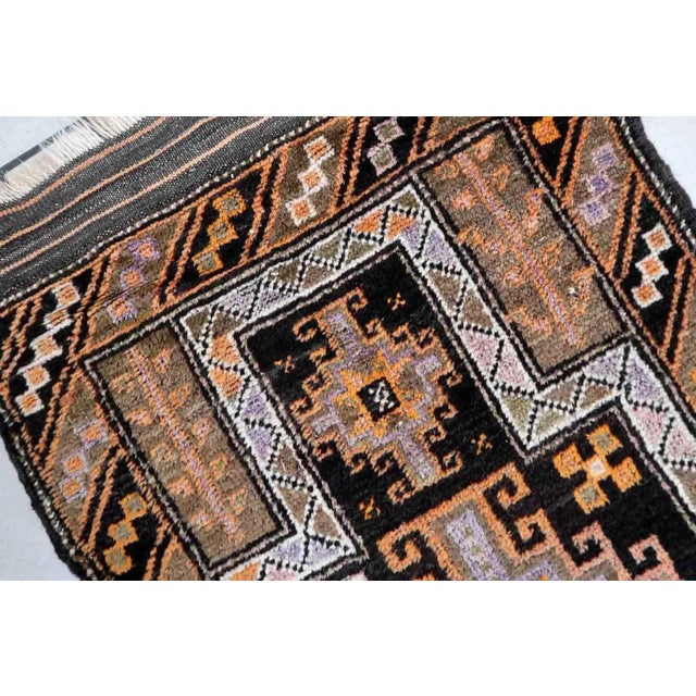 1900 - 1909 1900s Handmade Antique Collectible Afghan Baluch Prayer Rug 2.1' X 3.4' For Sale - Image 5 of 10