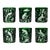 ARTEL Chinoiserie Collection Double Old Fashioned Glasses in British Racer Green, Set of 6 For Sale