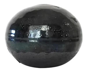 Black Coil Pottery Ball Rattle