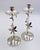 Pair of Emilia Castillo Silver-Plated Candlesticks With Emerald Stone Inlay For Sale In Los Angeles - Image 6 of 18