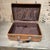 Weathered Brown Vintage Suitcase With Metallic Latches Industrial For Sale - Image 15 of 16