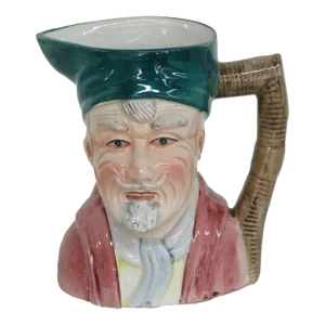 Old Man Green Hat Vintage Ceramic Character Mug