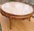 Mid-Century Modern 1954 Round Fruitwood Coffee Table With Inset Pink Italian Marble Top For Sale - Image 3 of 10