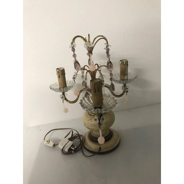 Vintage Table Lamps with Murano Pendants, Set of 2 For Sale - Image 6 of 13