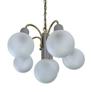 Vintage Glass Cascade Chandelier, 1970s For Sale