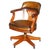 Vintage Brown Leather Captains Directors Chair For Sale - Image 18 of 18