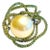 Bochic “Orient” Vintage South Sea Pearl & Emerald Ring Set 18K Gold & Silver For Sale