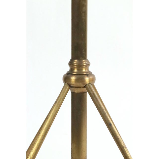 Vintage Mid Century Polished Brass Steel Coat Tree Rack For Sale - Image 4 of 6