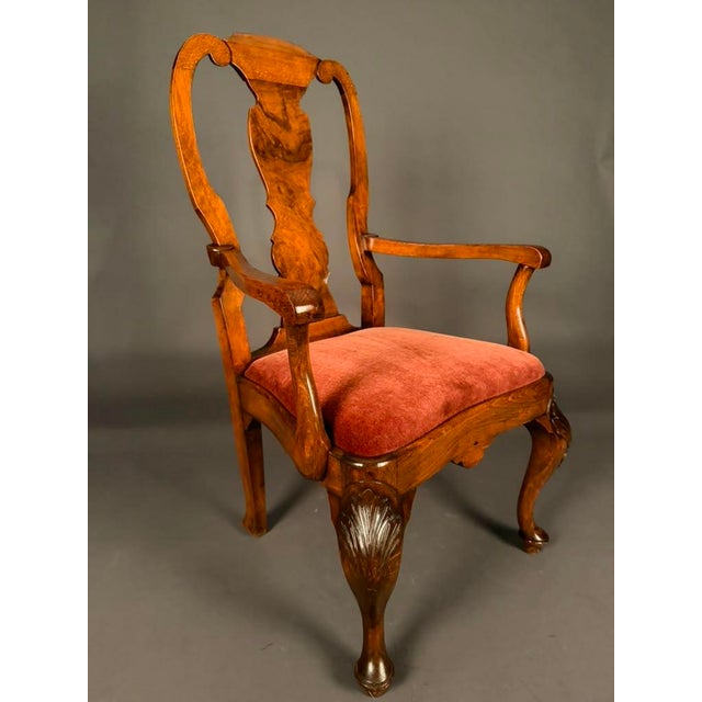 Pair of Late 19th Century English Queen Anne Style Armchairs, C. 1890 For Sale In Indianapolis - Image 6 of 12