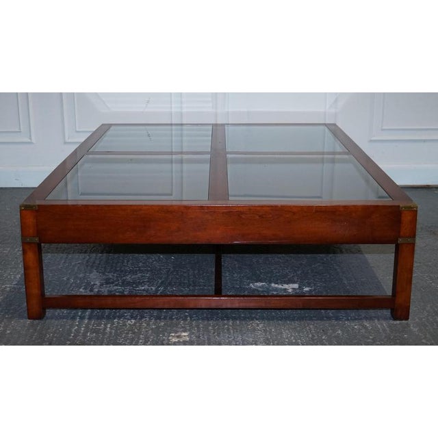 Very Large Coffee Table with Inlaid Glass Panels from Kennedy Harrods For Sale - Image 15 of 18