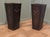 A Pair of Mid Century Square Hotel Stick Stands A Great Looking Pair of Umbrella or Stick stand, they are made in wood and...