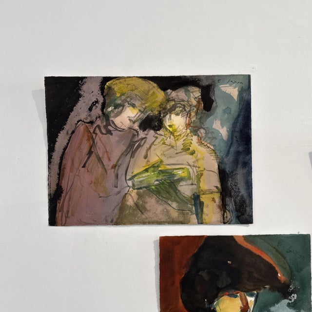 Paper Phil Saxon Ink Wash Original For Sale - Image 7 of 8