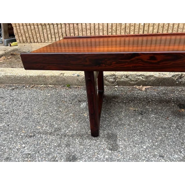 1960s Scandinavian Signed Bruksko Rosewood Bench For Sale - Image 9 of 13