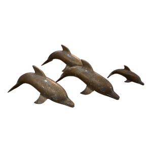 Brass Tabletop Dolphin Pod