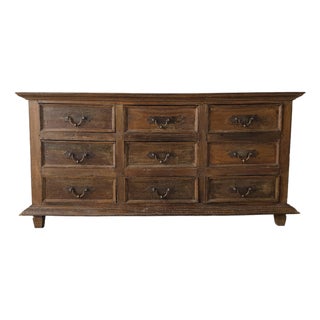 Massive Antique Rustic European Dresser Credenza For Sale